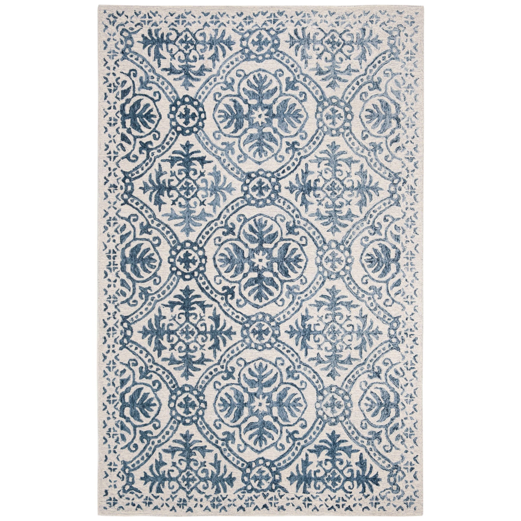 Lauren Ralph Lauren Nina Hand Tufted, Wool Pile, Navy / Ivory Area Rug Rug Size: Runner 2' x 5'