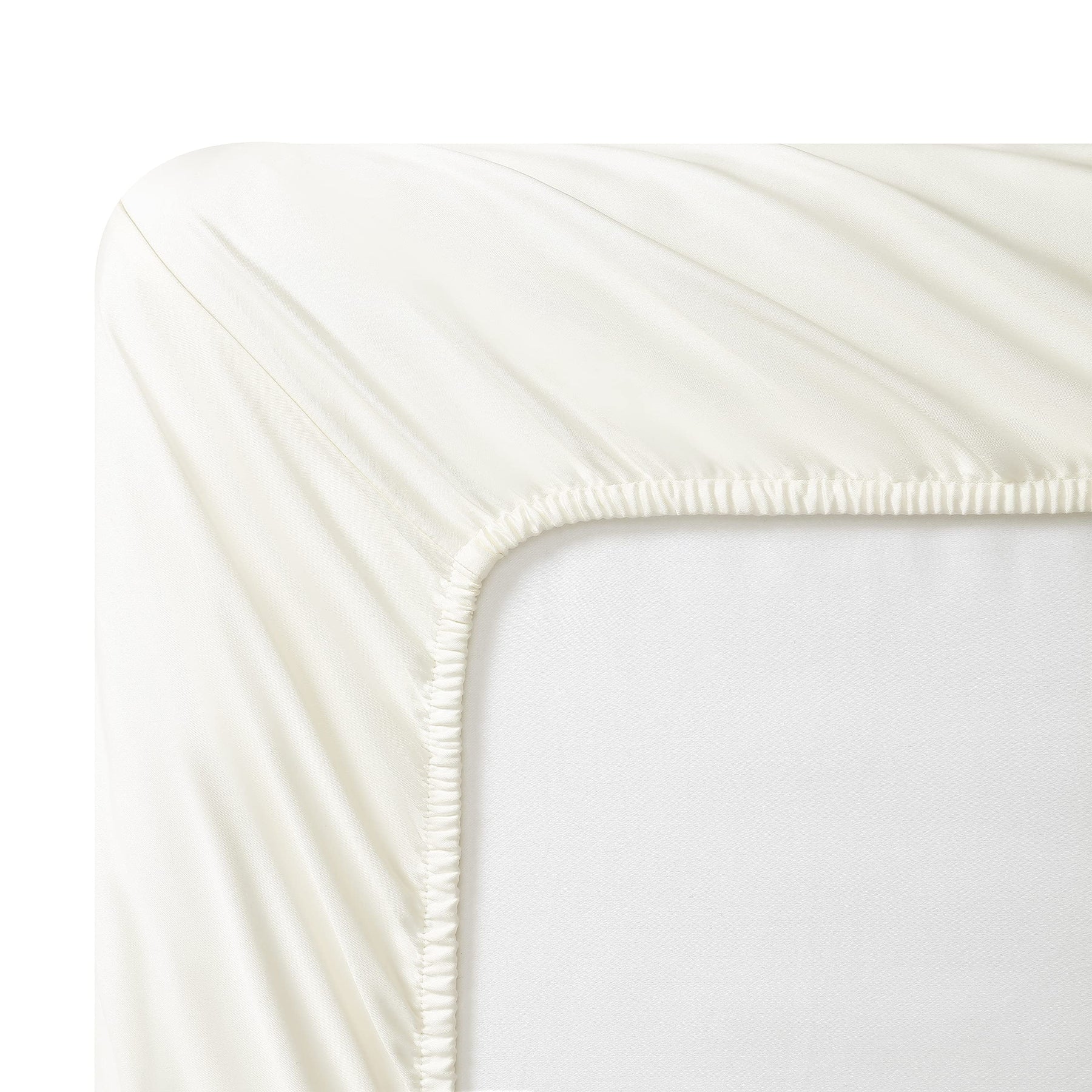 Vera Wang - 4 Pieces, Queen Sheet Set, Luxury Sateen Cotton Bedding, 800 Thread Count, Soft & Smooth Home Decor (Ivory, Queen)